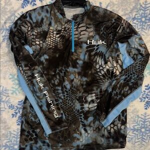 Huk Men's Swim Shirt - Black and Blue